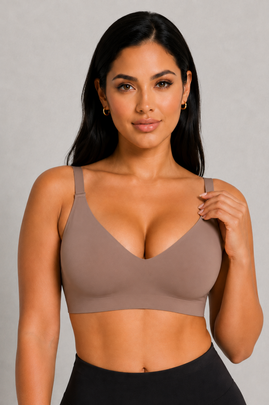 Sculp Seamless V-Neck Comfort Bra - Wireless Everyday Support Bra