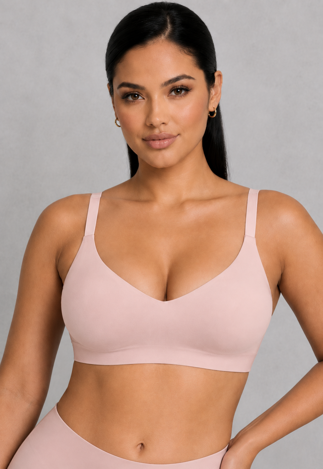 Sculp Seamless V-Neck Comfort Bra - Wireless Everyday Support Bra