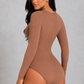 SculpStore Long Sleeve Sculpt Bodysuit | Seamless Tummy Control Thong