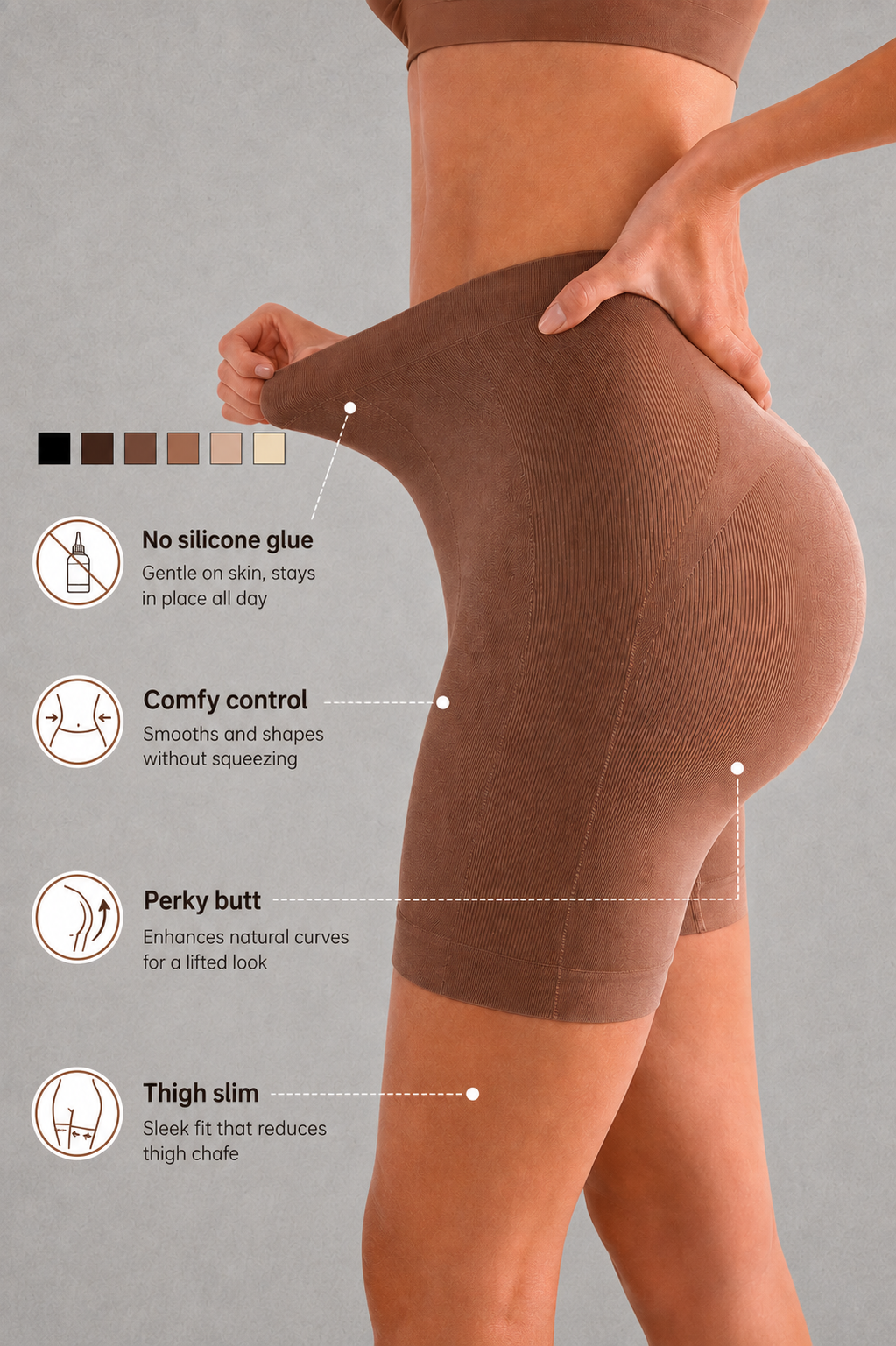 Sculp Seamless Boyshort Shaping Shorts - Light Tummy Control & Butt Lift