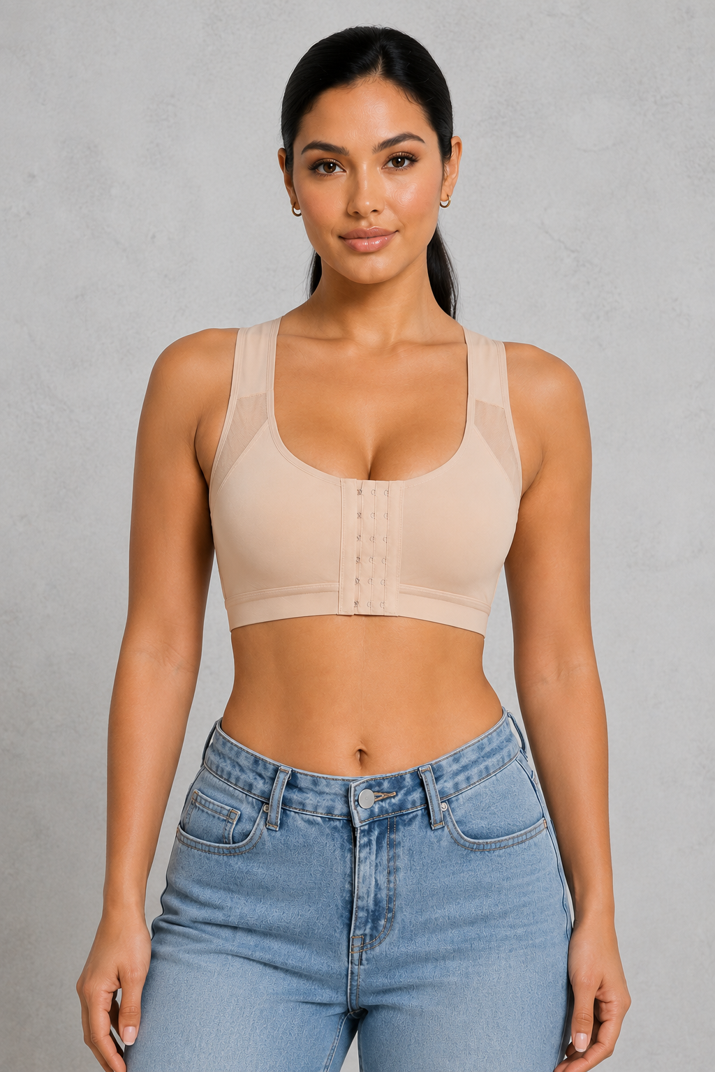SculpStore Compression Bra - Post Surgery Front Closure Wireless Recovery Bra