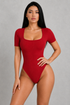 Sculp Ribbed Square Neck Shaping Bodysuit