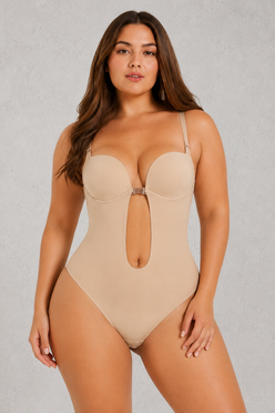 SculpStore Seamless Shapewear Bodysuit - Tummy Control Body Shaper with Built-In Bra