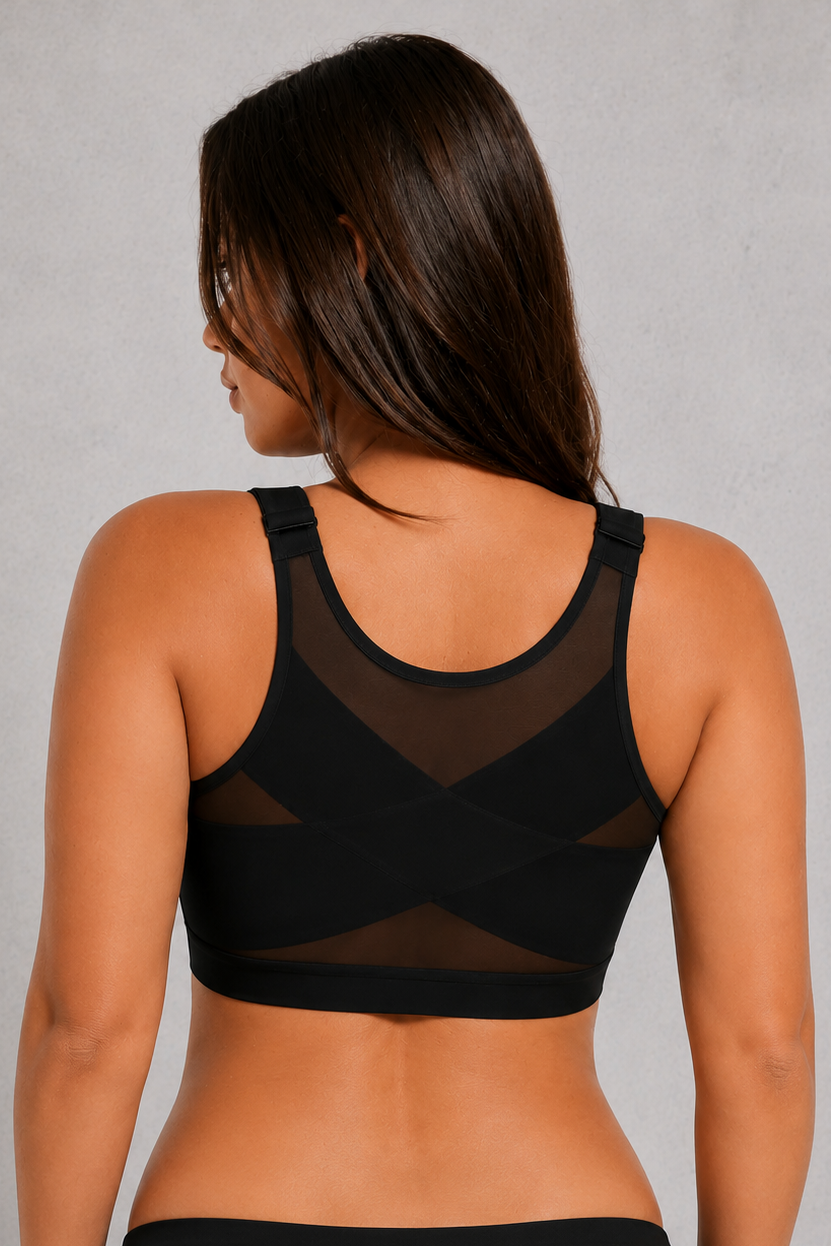 SculpStore Compression Bra - Post Surgery Front Closure Wireless Recovery Bra