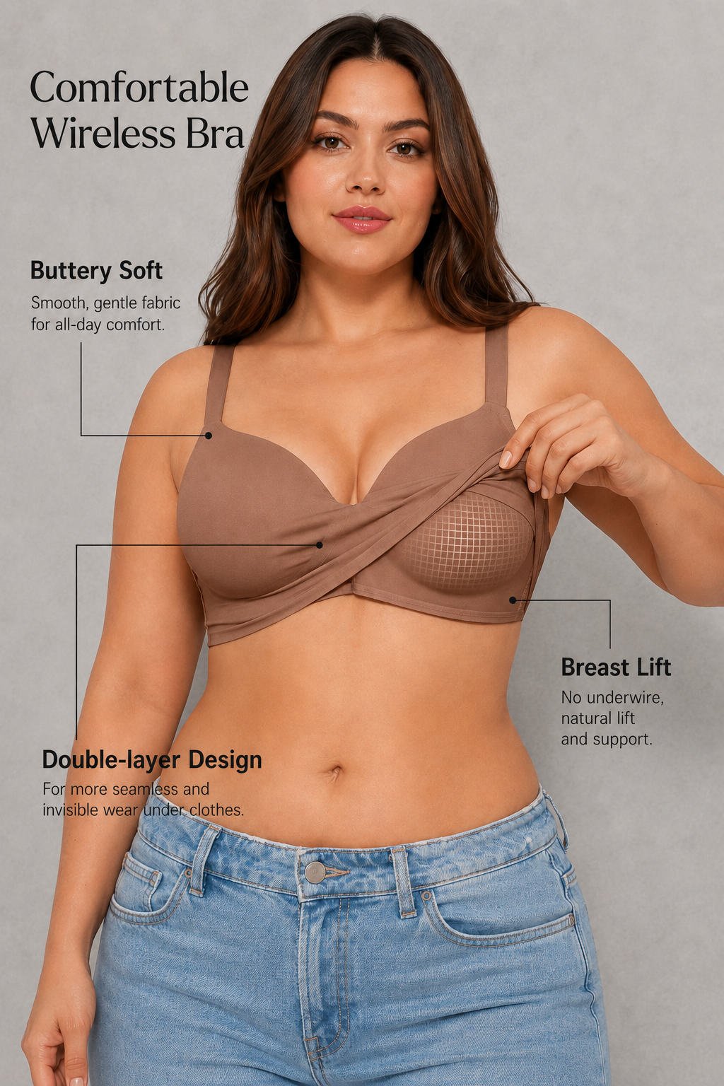SculpStore Everyday Lift Bra | Wireless Push-Up Comfort