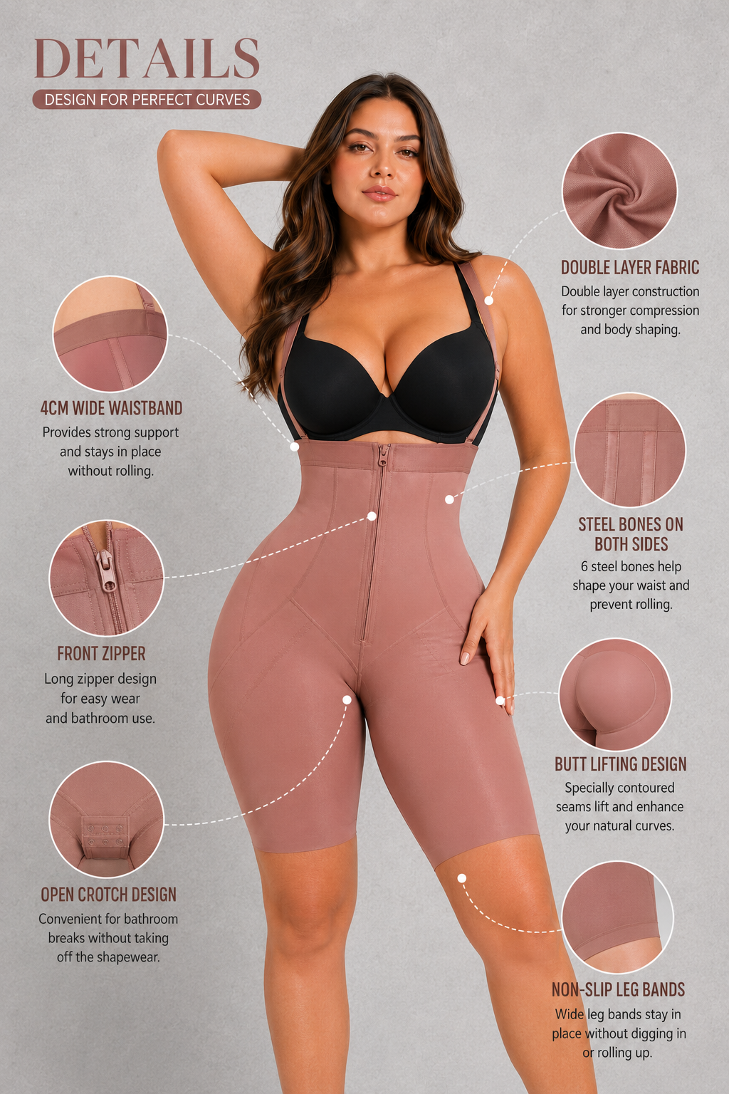 SculpStore Full Body Shaper - Tummy Control Compression Bodysuit & Bum Lift Shapewear