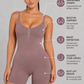Sculp Ribbed Shaping Henley Bodysuit - Built-In Bra Tummy Control Bodysuit
