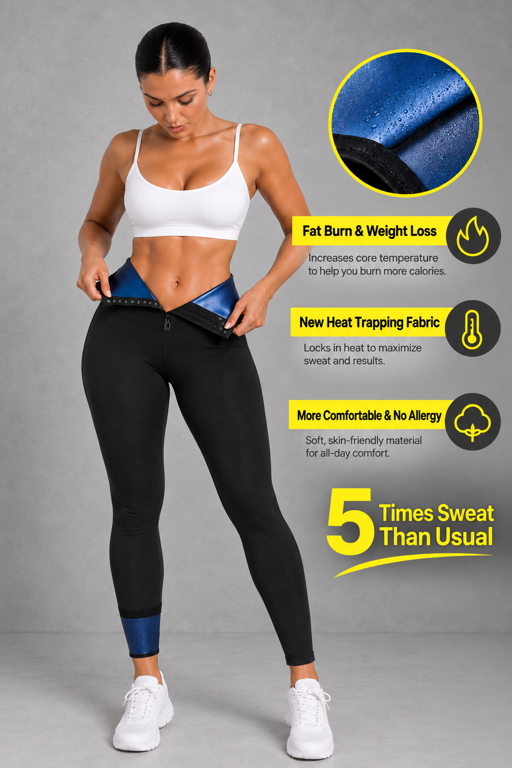 Sculp Sauna Effect High-Waisted Sweat Leggings