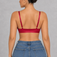 Ultra-thin lace-trim nursing bra with clip-down cup