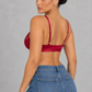 Ultra-thin lace-trim nursing bra with clip-down cup