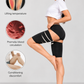 Sculp Thigh Compression Sleeves in Black – side view with feature graphics
