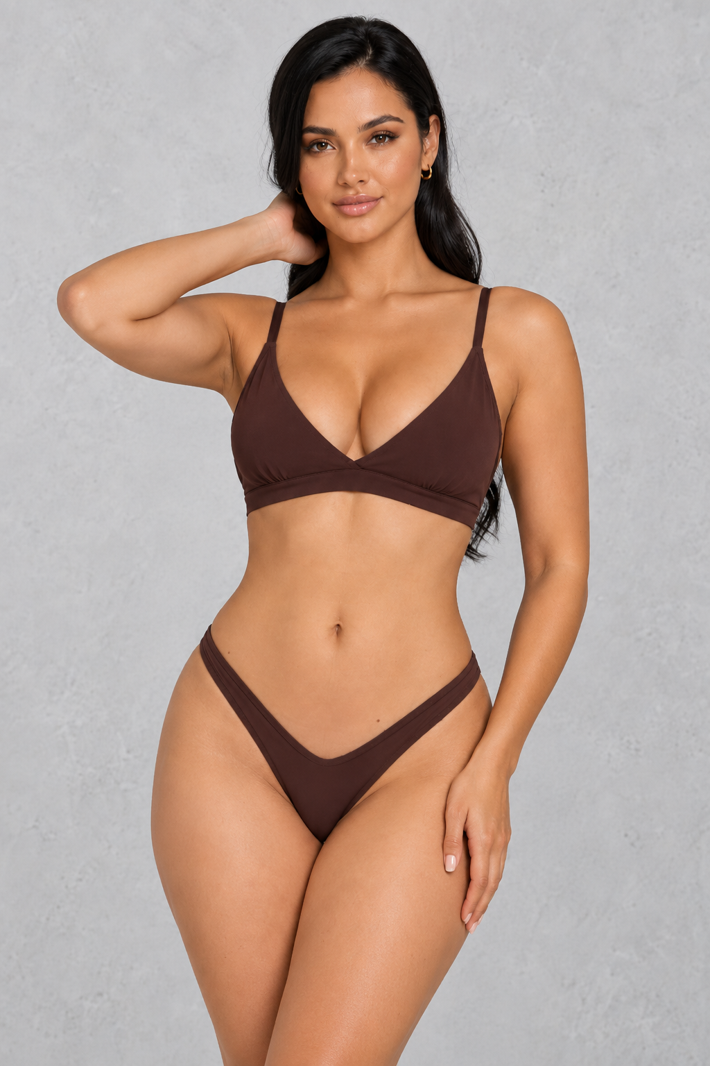 Sculp Cotton Triangle Bralette & Thong Set – image 5