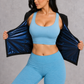 Sculp long sleeve sauna sweat top in black