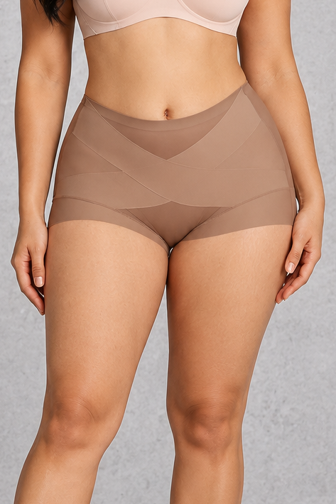 SculpStore High-Waisted Cross Compression Shaping Panties