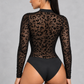 Sculp Leopard Print Long Sleeve Bodysuit