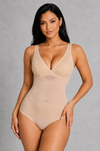 Sculp V-Neck Cross Tummy Control Butt-Lift Bodysuit
