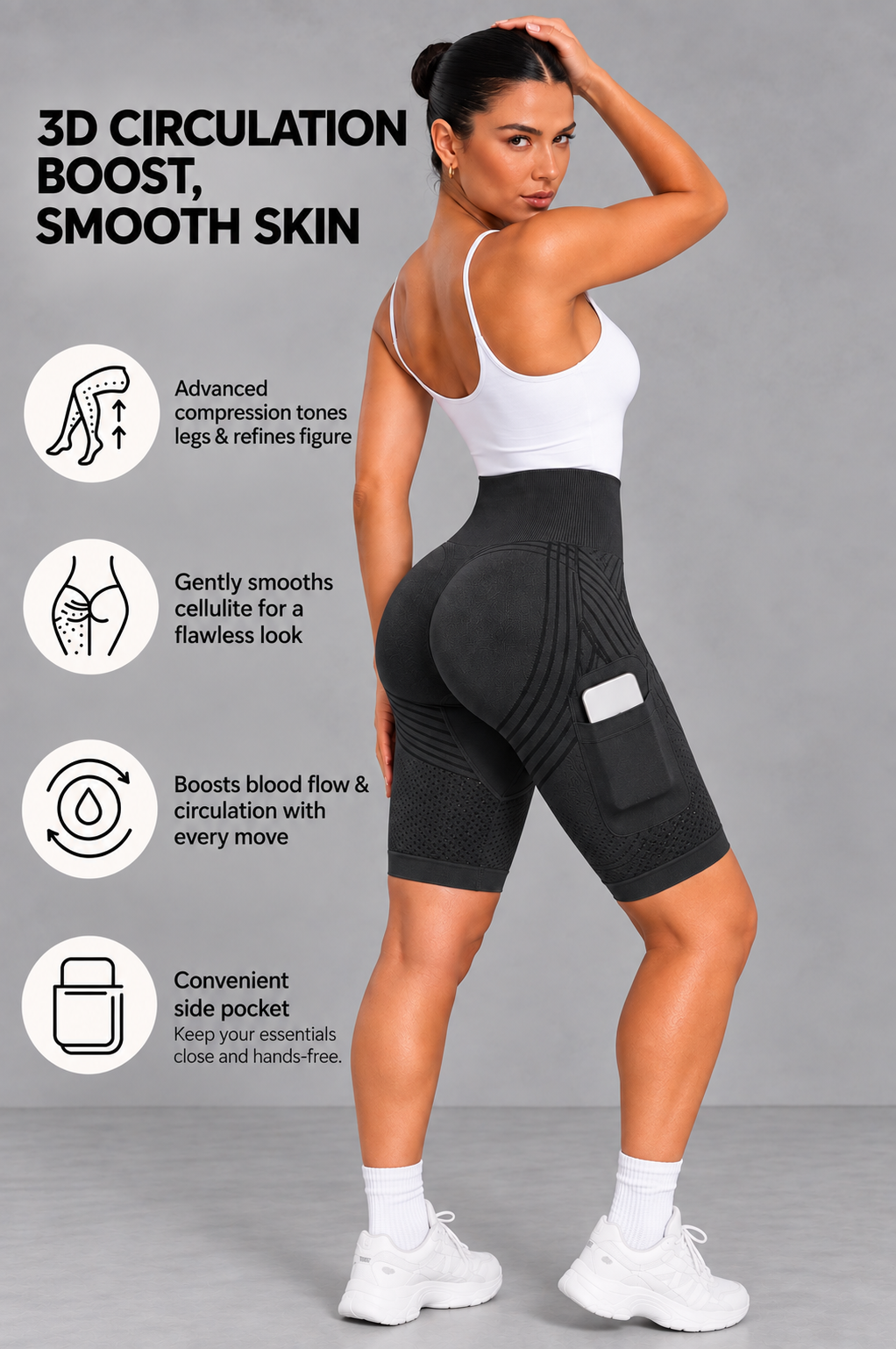 Sculp Cellulite Smoothing High Waisted Compression Shorts