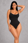 Sculp Seamless Shapewear Bodysuit in Black – front view
