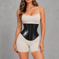 Sculp glossy latex hourglass waist cincher in Black – alternate front view