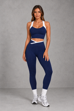 Sculp Cross Back Sports Bra & Scrunch Bum Leggings Set – image 3