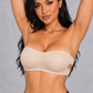 Sculp Seamless Strapless Bandeau Bra in Nude – front
