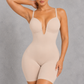 Sculp Low Back Mid-Thigh Shapewear Bodysuit in Nude, front view