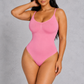 Sculp Thong Shapewear Bodysuit with bust support in Pink – front view