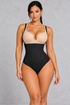Sculp open bust thong bodysuit with high-waisted tummy control