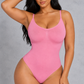 Sculp Thong Shapewear Bodysuit in Pink – front view, shaped bust