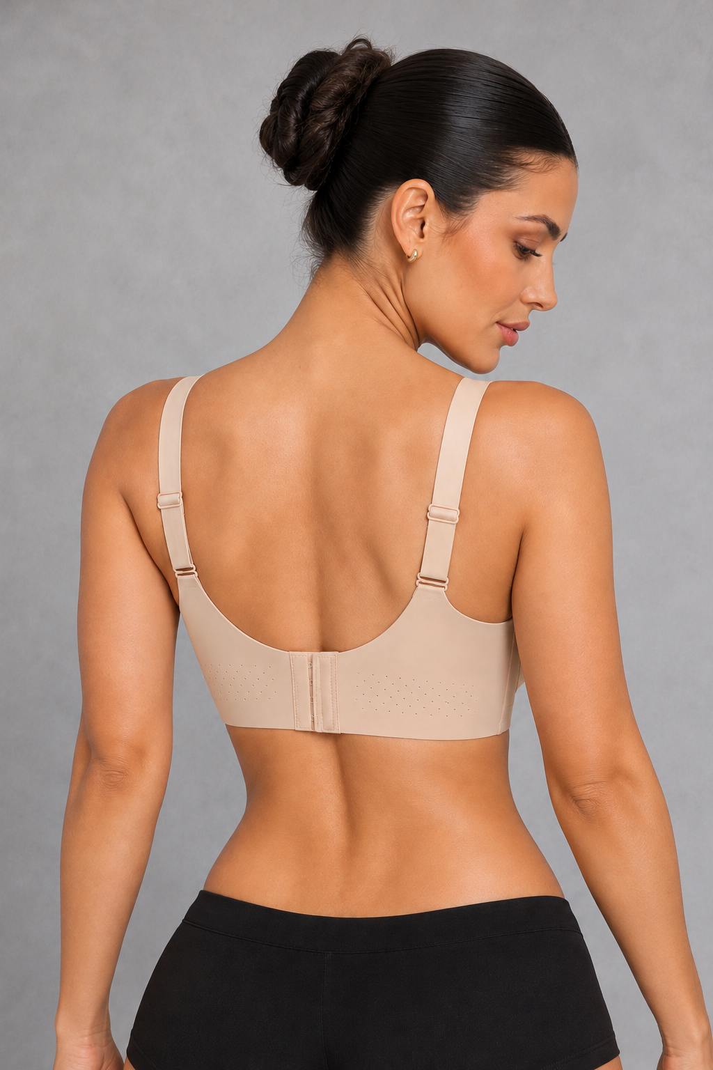Sculp Seamless Sweetheart Underwired Bra in Nude – back