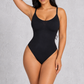 Sculp Thong Shapewear Bodysuit in Black – front view