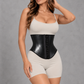Sculp glossy latex hourglass waist cincher in Black – front view