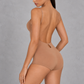 Sculp Open Back Strappy Bodysuit – back view showing open back and keyhole