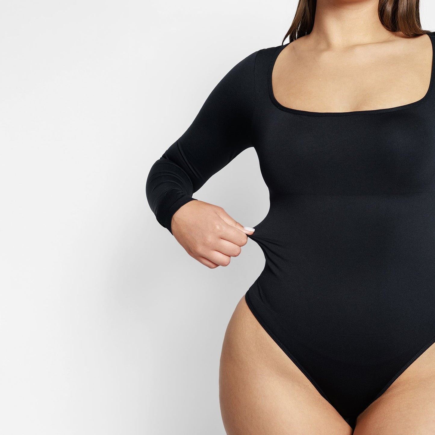 Sculp™ Square Neck Long Sleeve Sculpting Bodysuit