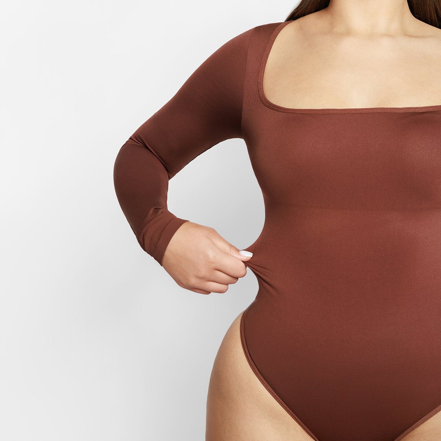Sculp™ Square Neck Long Sleeve Sculpting Bodysuit