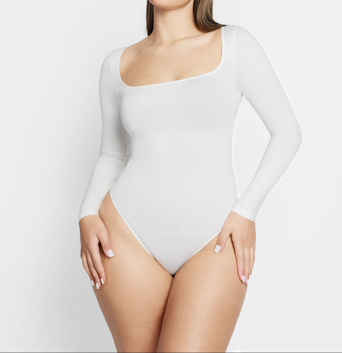 Sculp™ Square Neck Long Sleeve Sculpting Bodysuit