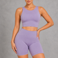 Sculp seamless sports bra in purple – yoga and Pilates