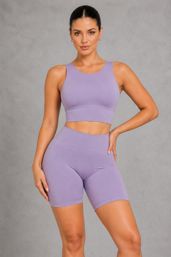 Sculp seamless sports bra in purple – yoga and Pilates
