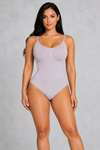Sculp Thong Shapewear Bodysuit in Lilac – front view