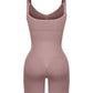 Sculp Ribbed Shaping Henley Bodysuit - Built-In Bra Tummy Control Bodysuit