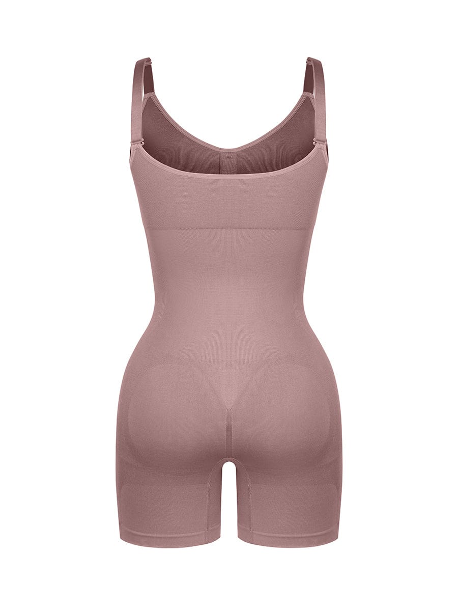 Sculp Ribbed Shaping Henley Bodysuit - Built-In Bra Tummy Control Bodysuit