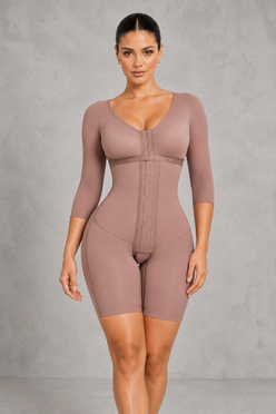 Sculp Colombian faja with arm control in brown