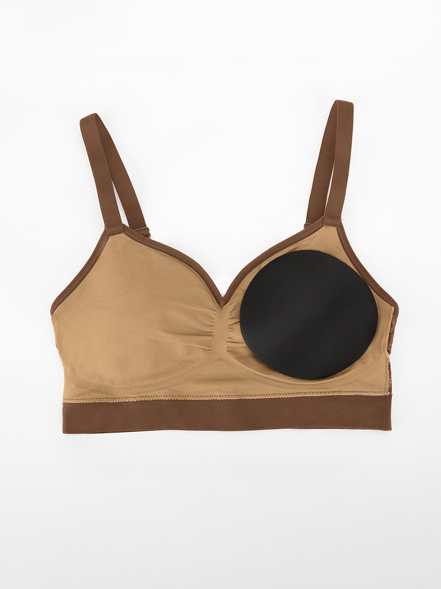 Sculp Seamless Leopard Bra - Wireless Double-Layer Support Bra