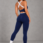 Sculp Cross Back Sports Bra & Scrunch Bum Leggings Set – front view