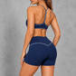 Sculp Racerback Sports Bra & Scrunch Bum Shorts Set – front view