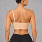 Sculp One-Shoulder Seamless Bra in Nude – back