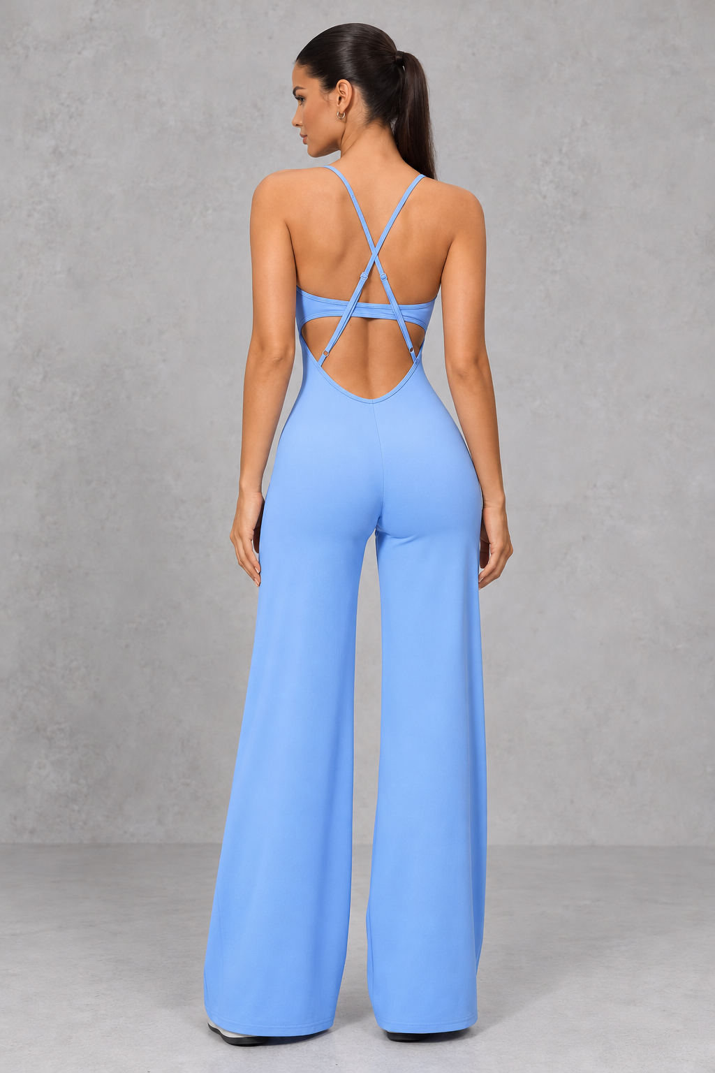 Sculp Cross-Back Wide Leg Yoga Jumpsuit – image 8