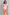 Sculp Ribbed V-Neck Bodysuit – Pink, front view