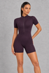 Sculp Zip-Up Short Sleeve Unitard – image 5