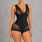Sculp Corset Shaping Bodysuit in Black, front view